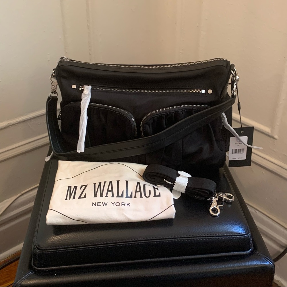 NWT MZ Wallace Black Hayley Bedford Satchel